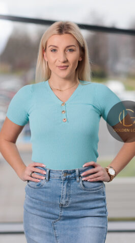 Bluzka Amber prążek Light Turquoise